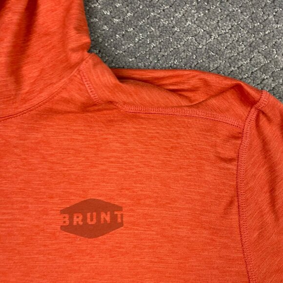 Brunt Hoodie Men's Medium Orange McKenna Performance Hooded Shirt Hoodie - Picture 4 of 10